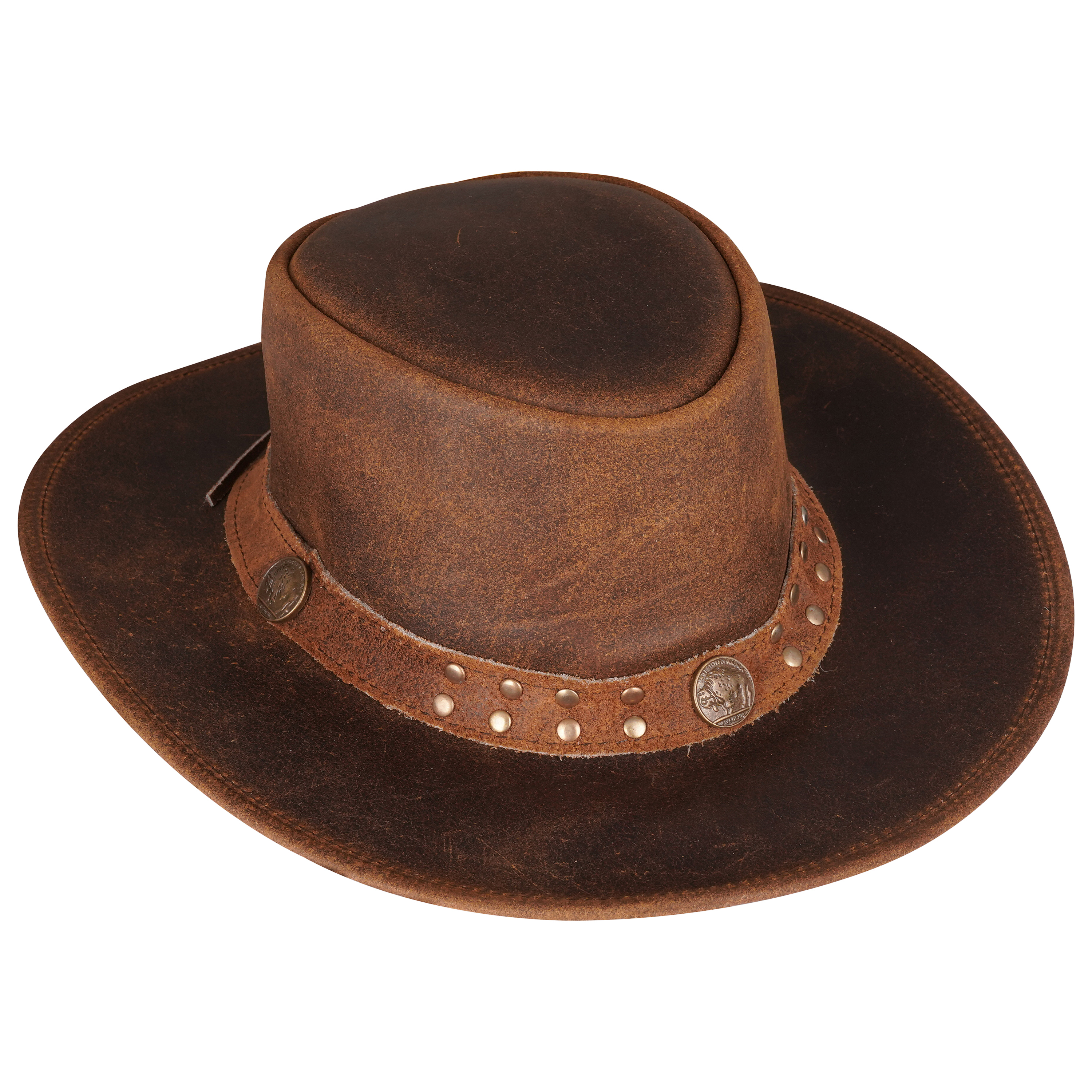 Western Cowboy Leather Hat – Men's